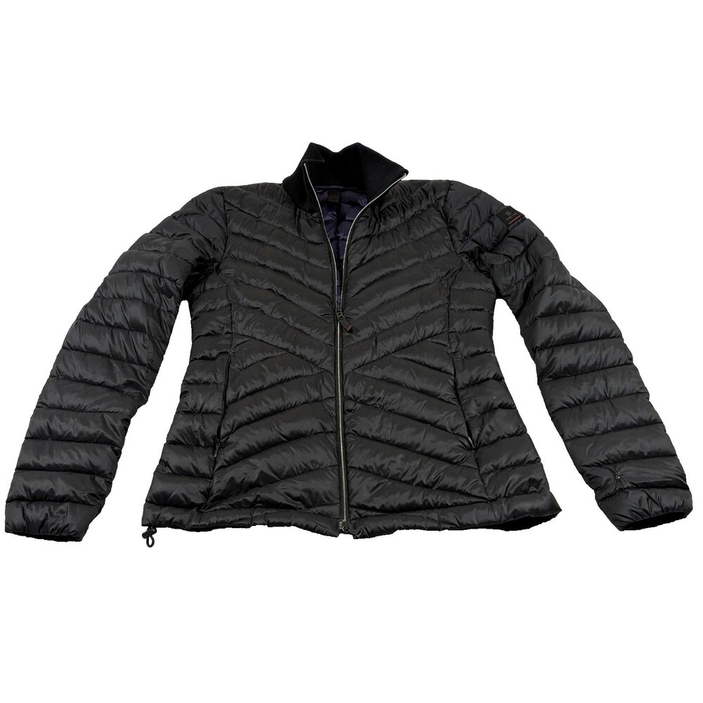 Bogner Womens Fire + Ice Black Ski Jacket Puffer Duck Down Zip Lightweight Sz 8
